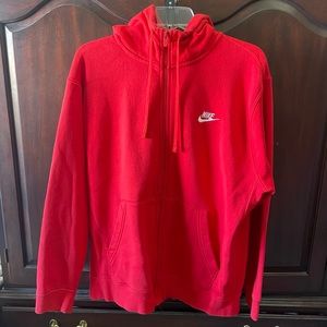 Nike Sportswear Club fleece Red zip up hoodie